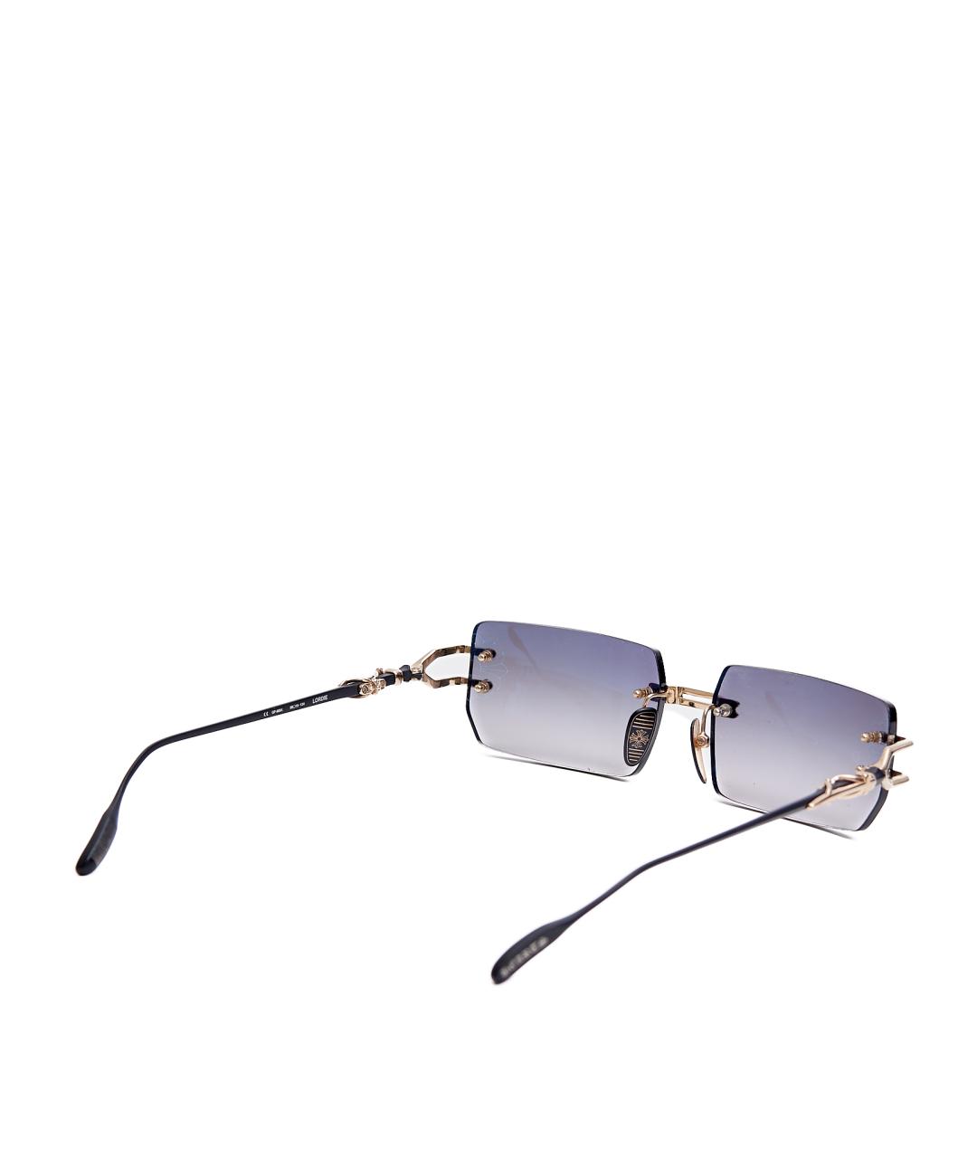 CHROME HEARTS Фиолетовые металлические солнцезащитные очки, фото 3
