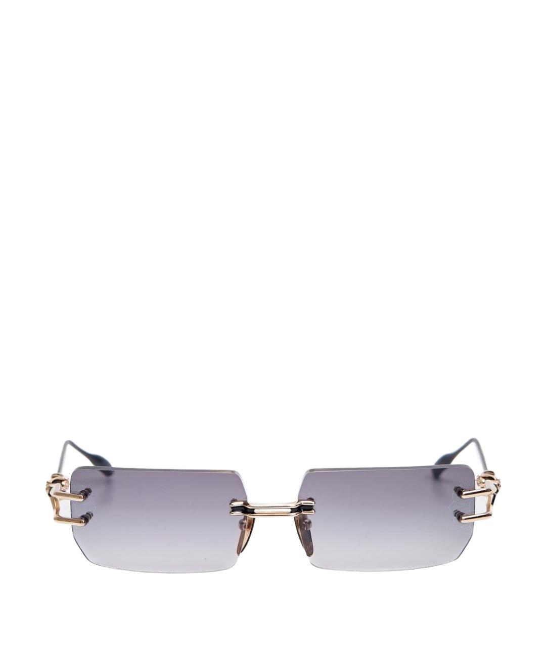 CHROME HEARTS Фиолетовые металлические солнцезащитные очки, фото 1