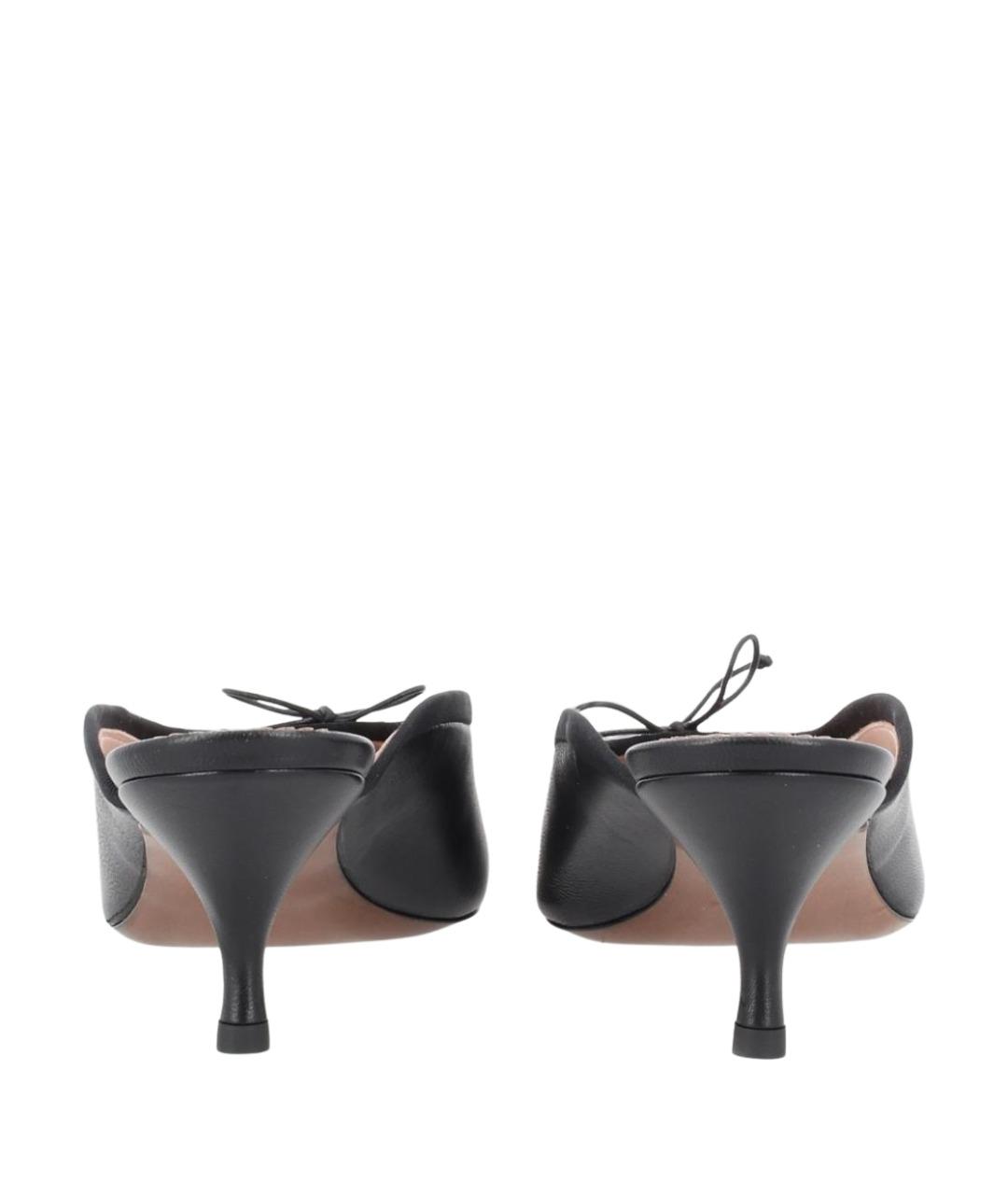 VIVIENNE WESTWOOD Черные кожаные мюли, фото 4