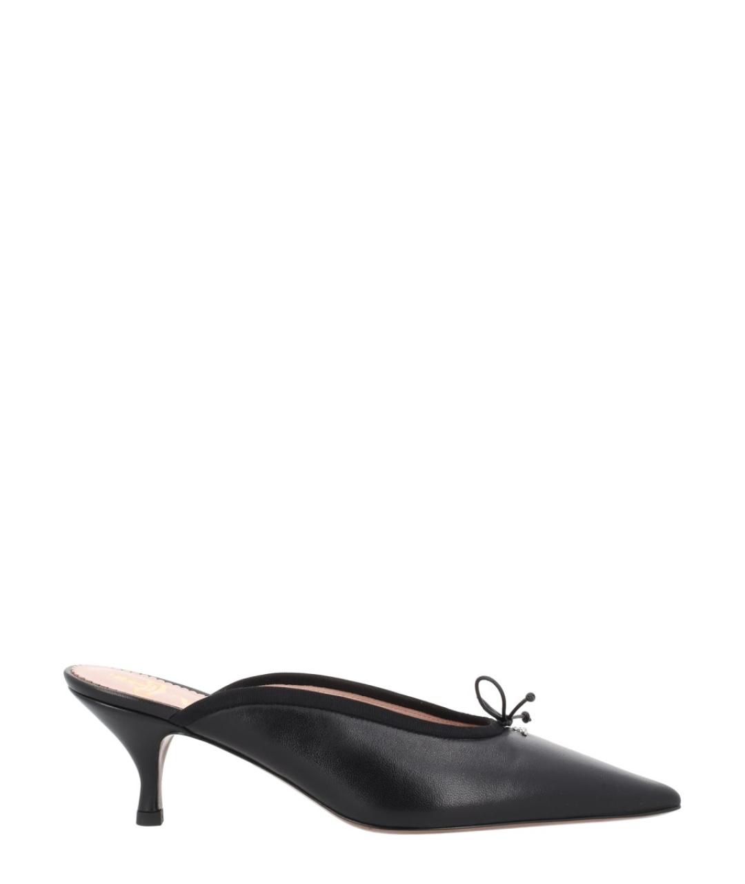 VIVIENNE WESTWOOD Черные кожаные мюли, фото 1