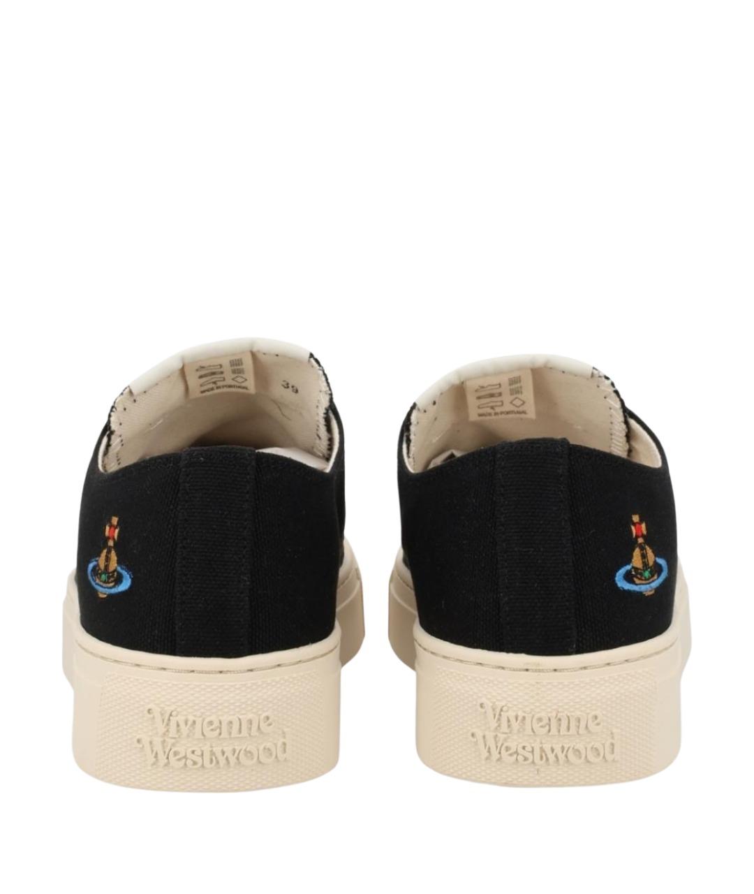 VIVIENNE WESTWOOD Черные текстильные кеды, фото 4