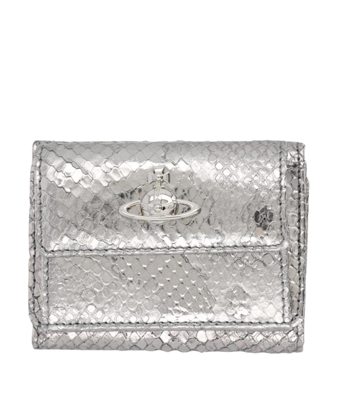 VIVIENNE WESTWOOD Серебряный кожаный кошелек, фото 1