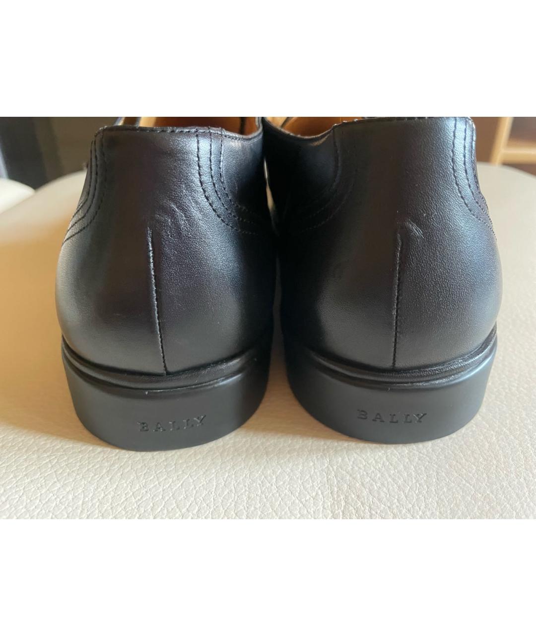 BALLY Черные кожаные низкие ботинки, фото 4