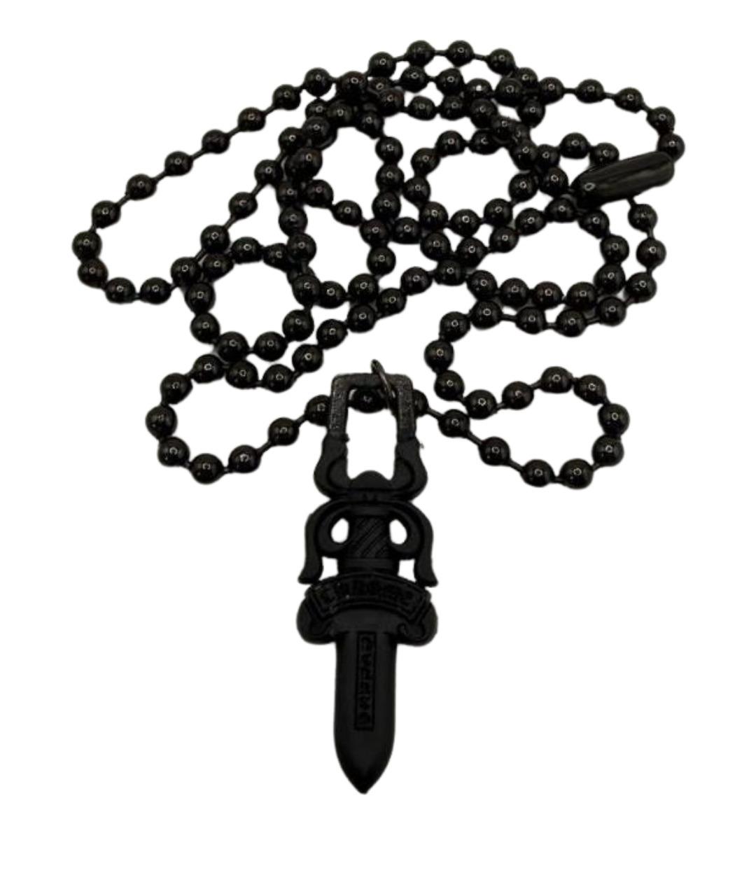 CHROME HEARTS Черная цепочка/подвеска, фото 1