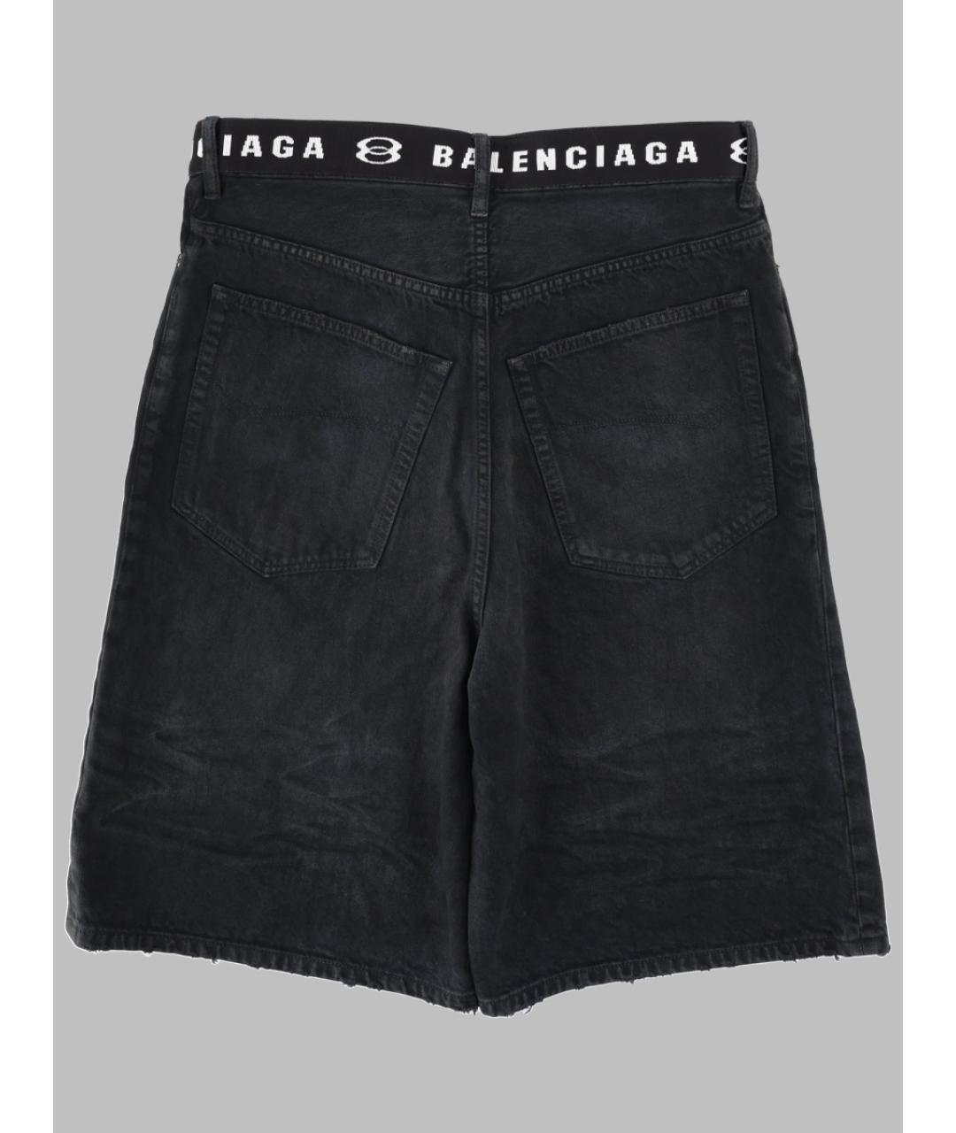 BALENCIAGA Черные хлопковые шорты, фото 2