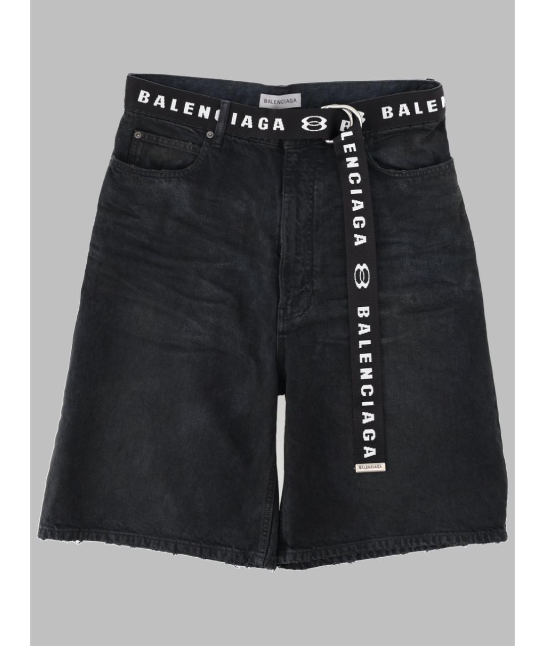BALENCIAGA Черные хлопковые шорты, фото 3