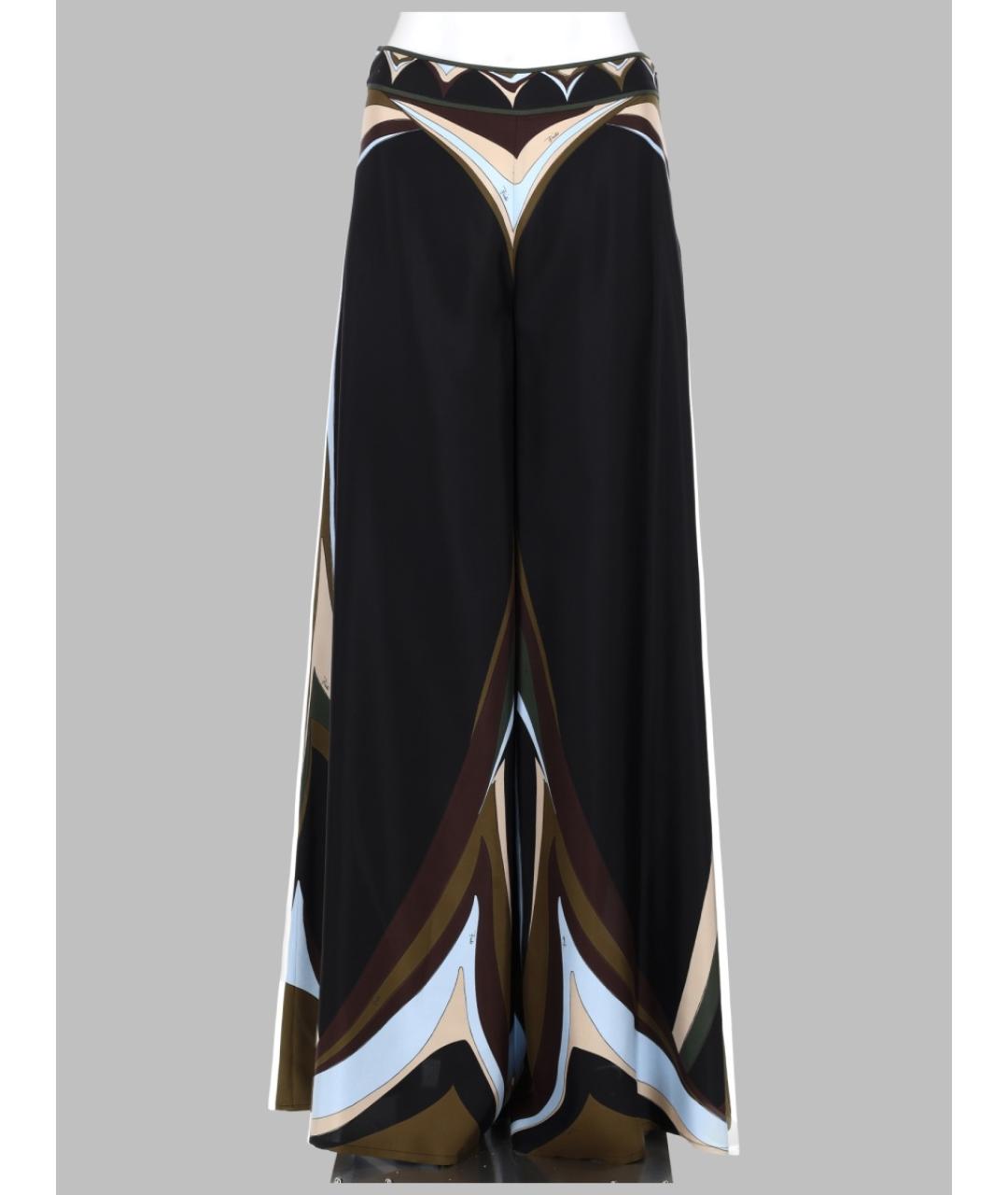 PUCCI Коричневые шелковые прямые брюки, фото 3