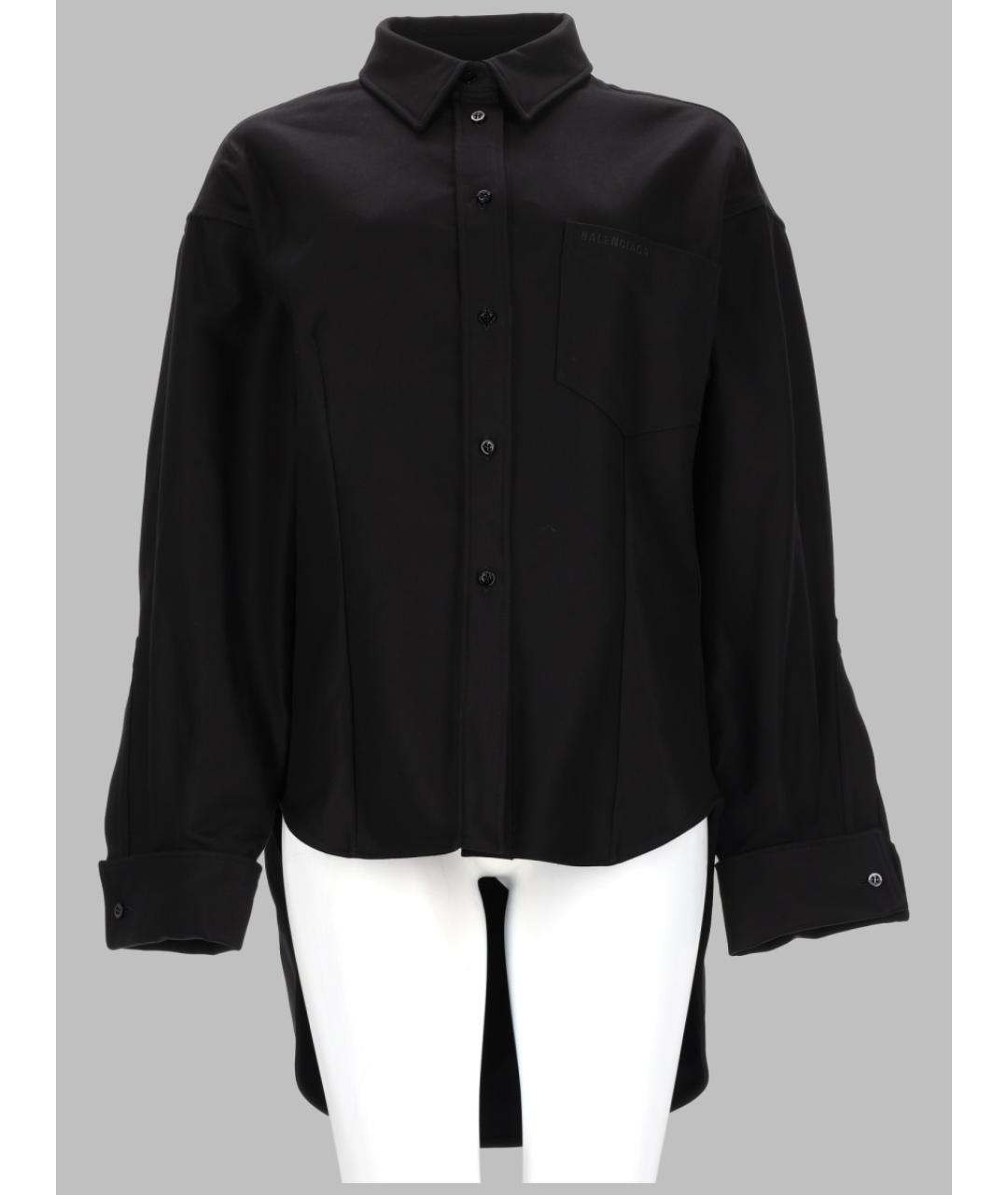 BALENCIAGA Черная хлопковая рубашка, фото 3