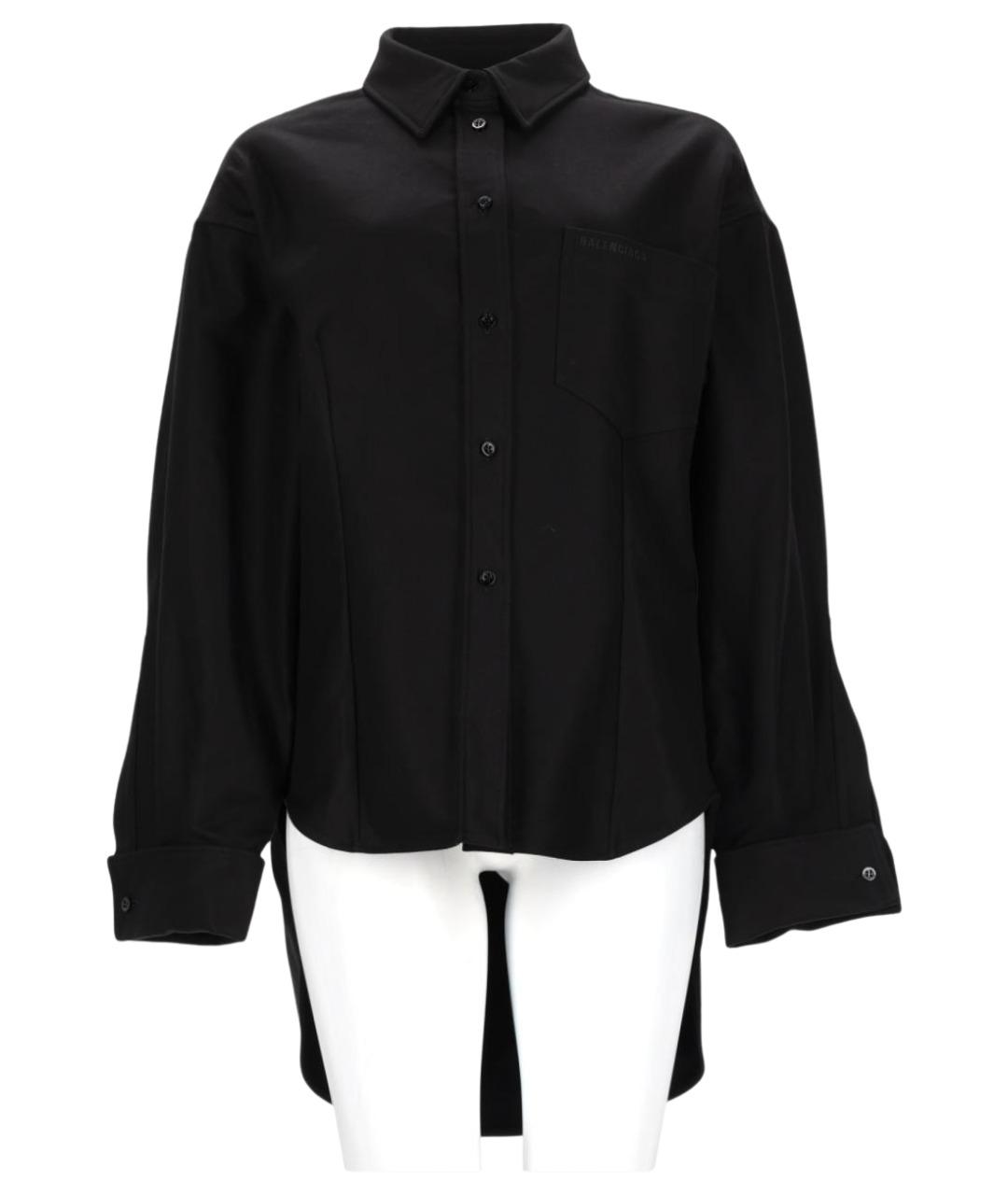BALENCIAGA Черная хлопковая рубашка, фото 1