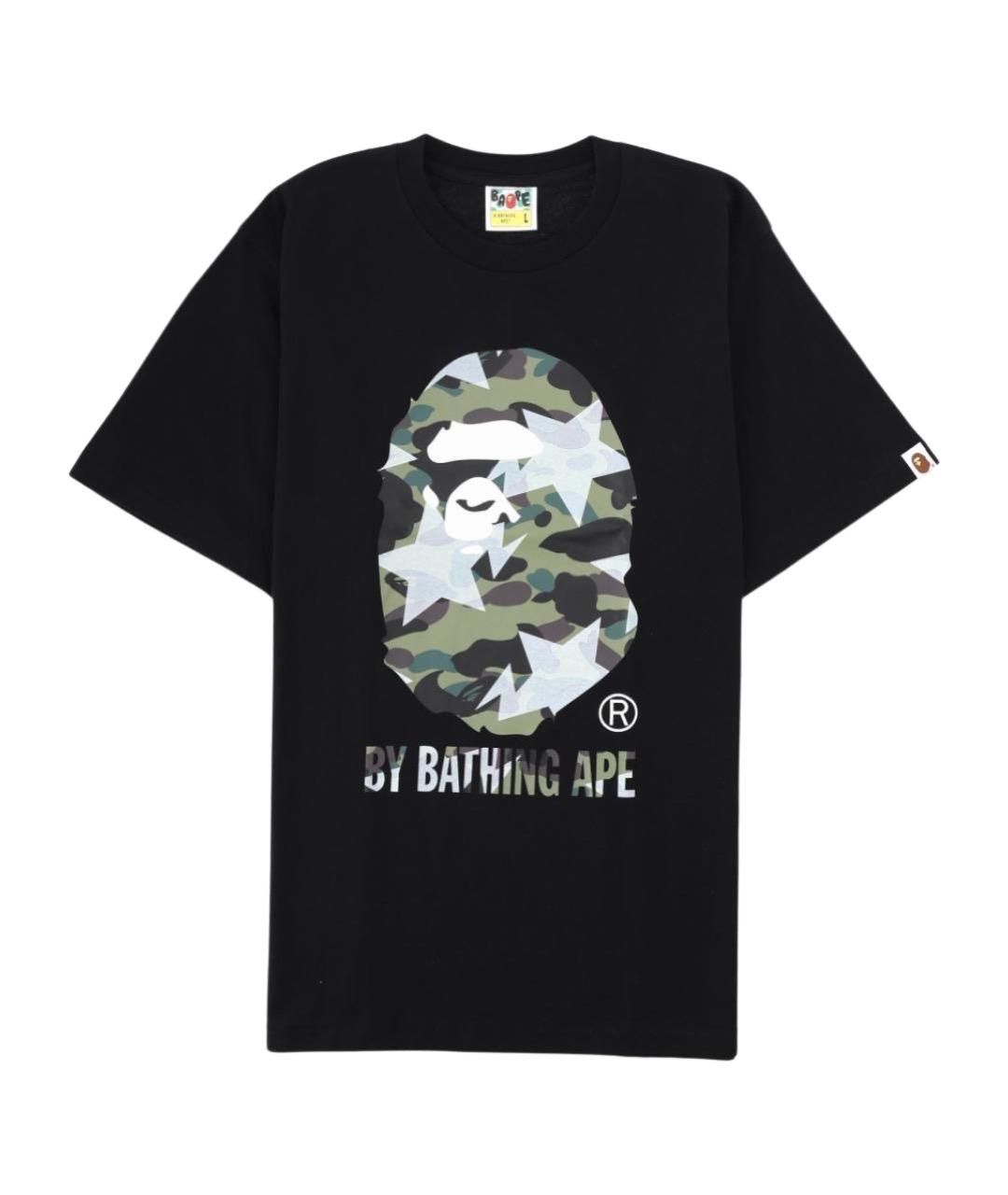 A BATHING APE Черная хлопковая футболка, фото 1