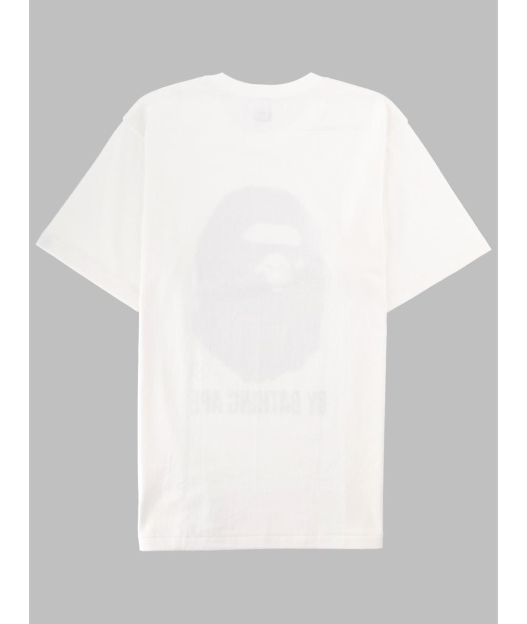 A BATHING APE Белая хлопковая футболка, фото 2