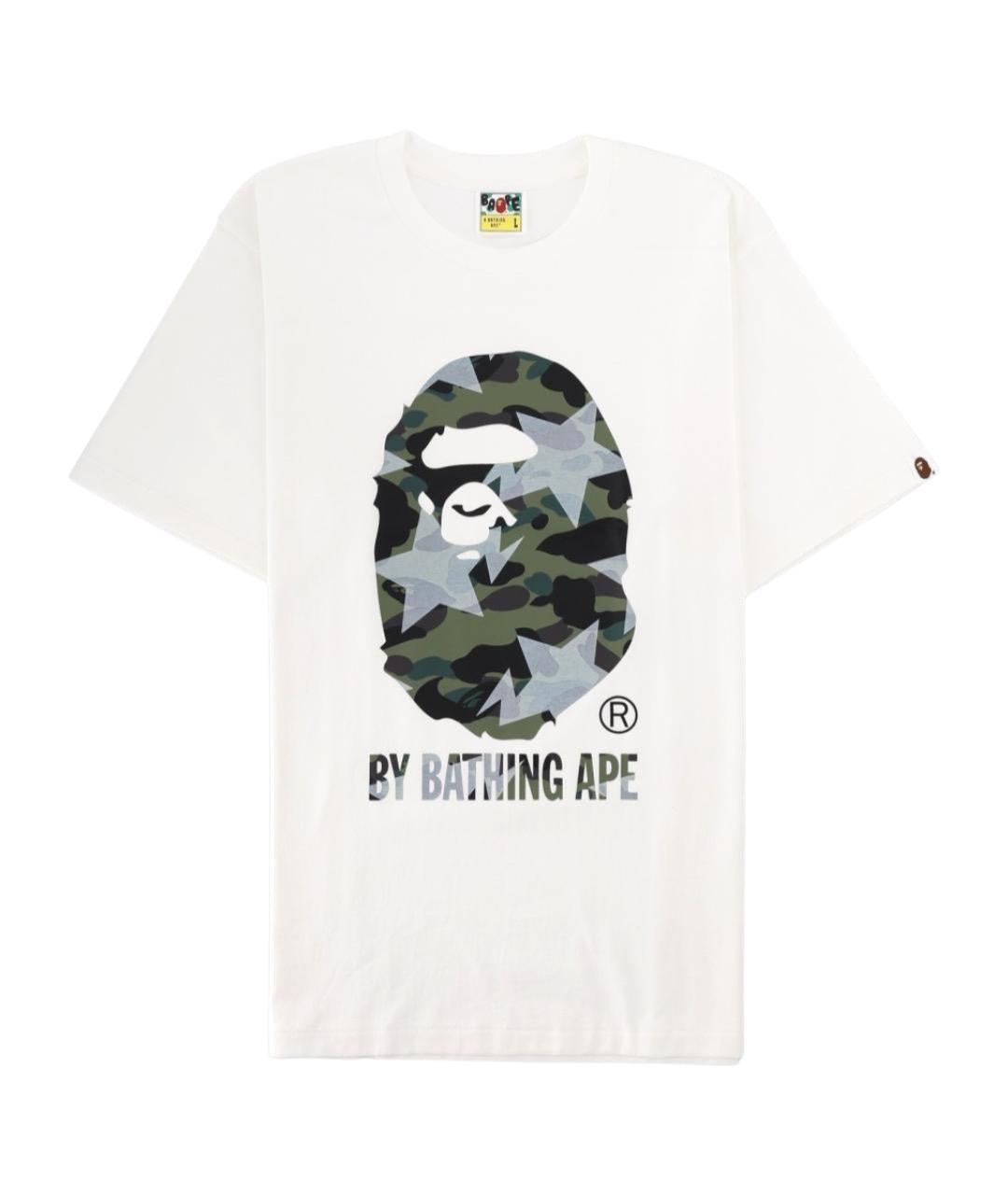 A BATHING APE Белая хлопковая футболка, фото 1