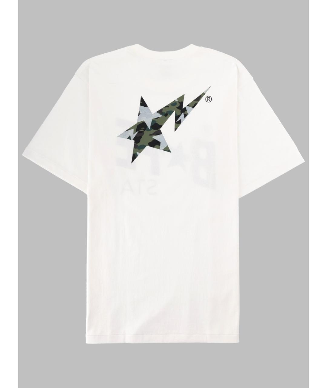A BATHING APE Белая хлопковая футболка, фото 2