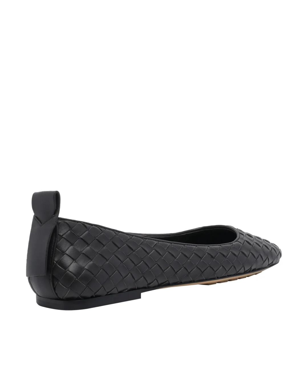 BOTTEGA VENETA Коричневые кожаные балетки, фото 3