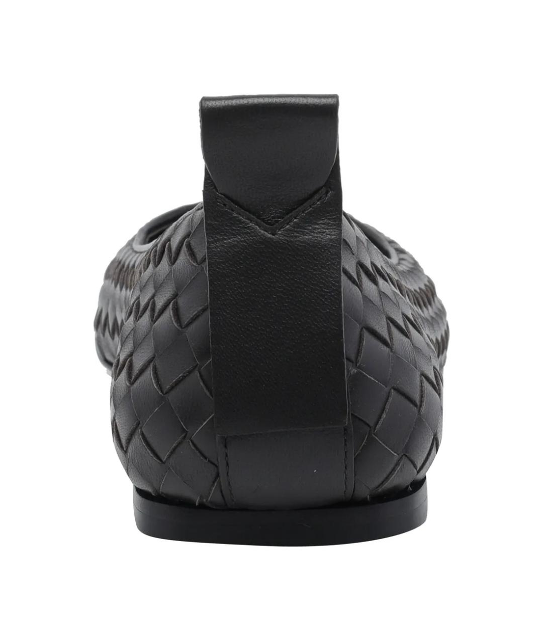 BOTTEGA VENETA Коричневые кожаные балетки, фото 4