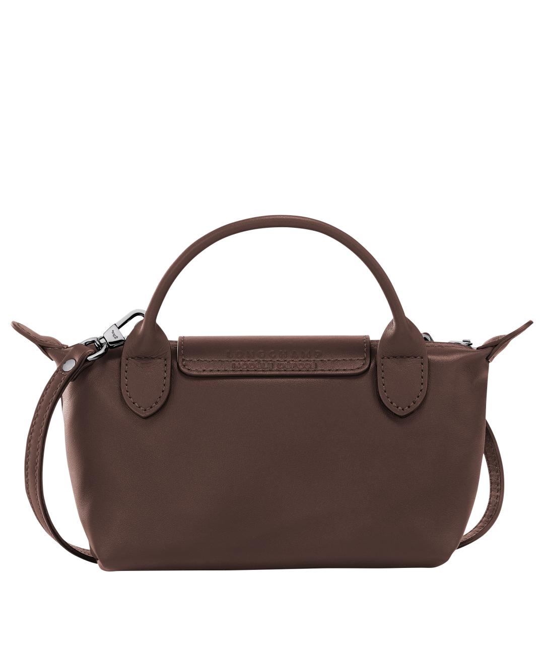 LONGCHAMP Коричневая кожаная сумка через плечо, фото 2