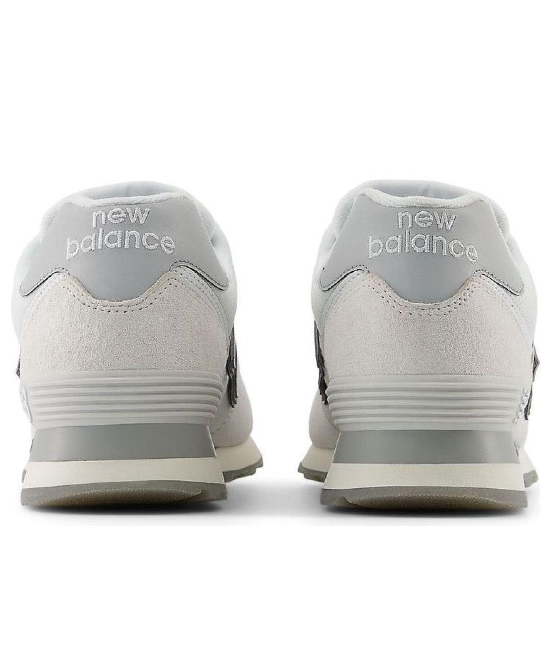 NEW BALANCE Белые замшевые низкие кроссовки / кеды, фото 4