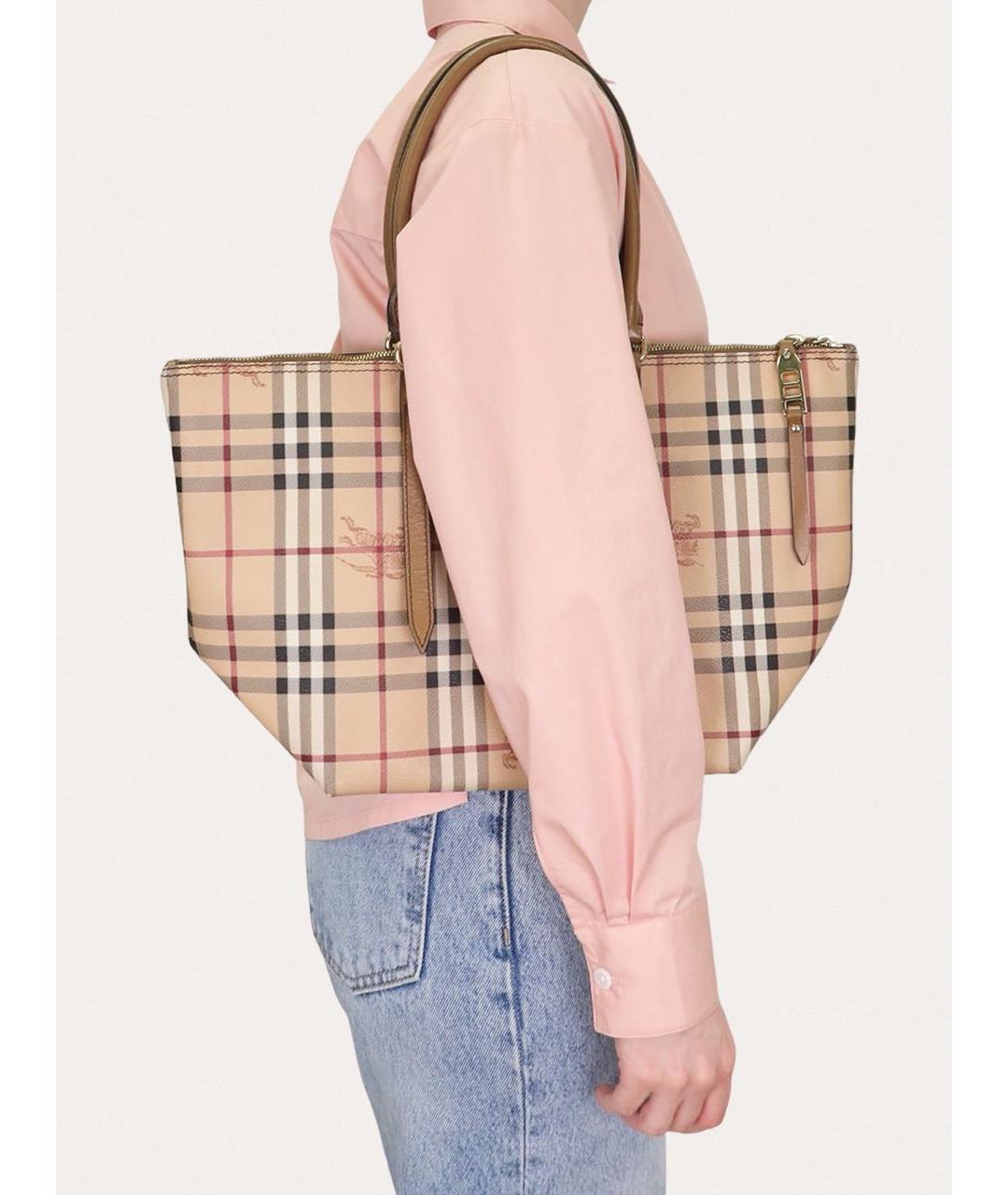 BURBERRY Бежевая сумка тоут, фото 8