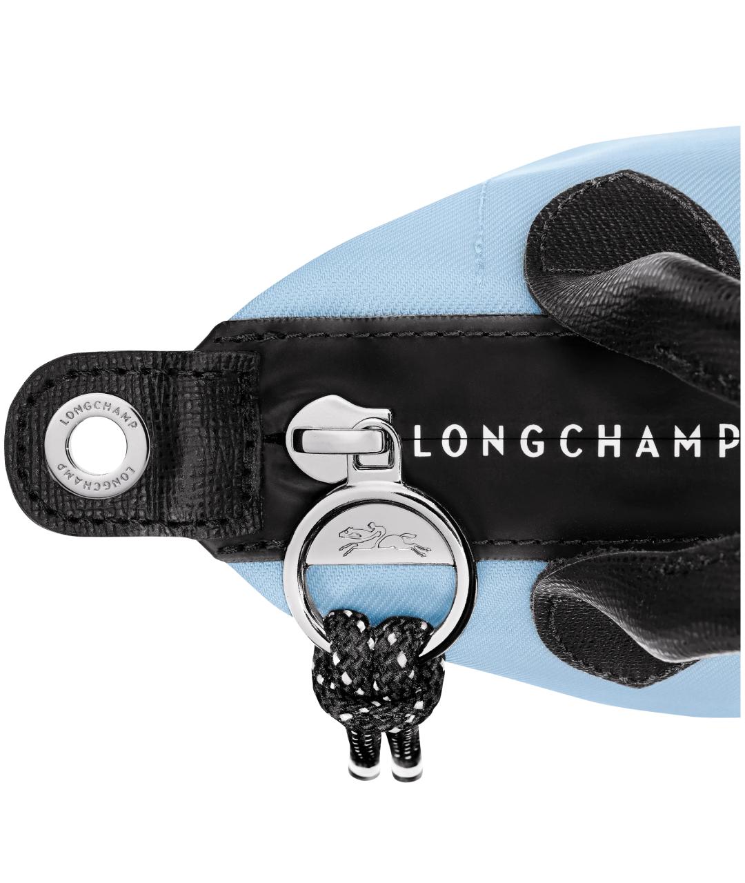 LONGCHAMP Голубая тканевая сумка с короткими ручками, фото 4