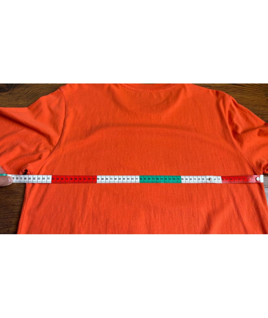 HERON PRESTON Оранжевая хлопковая футболка, фото 7