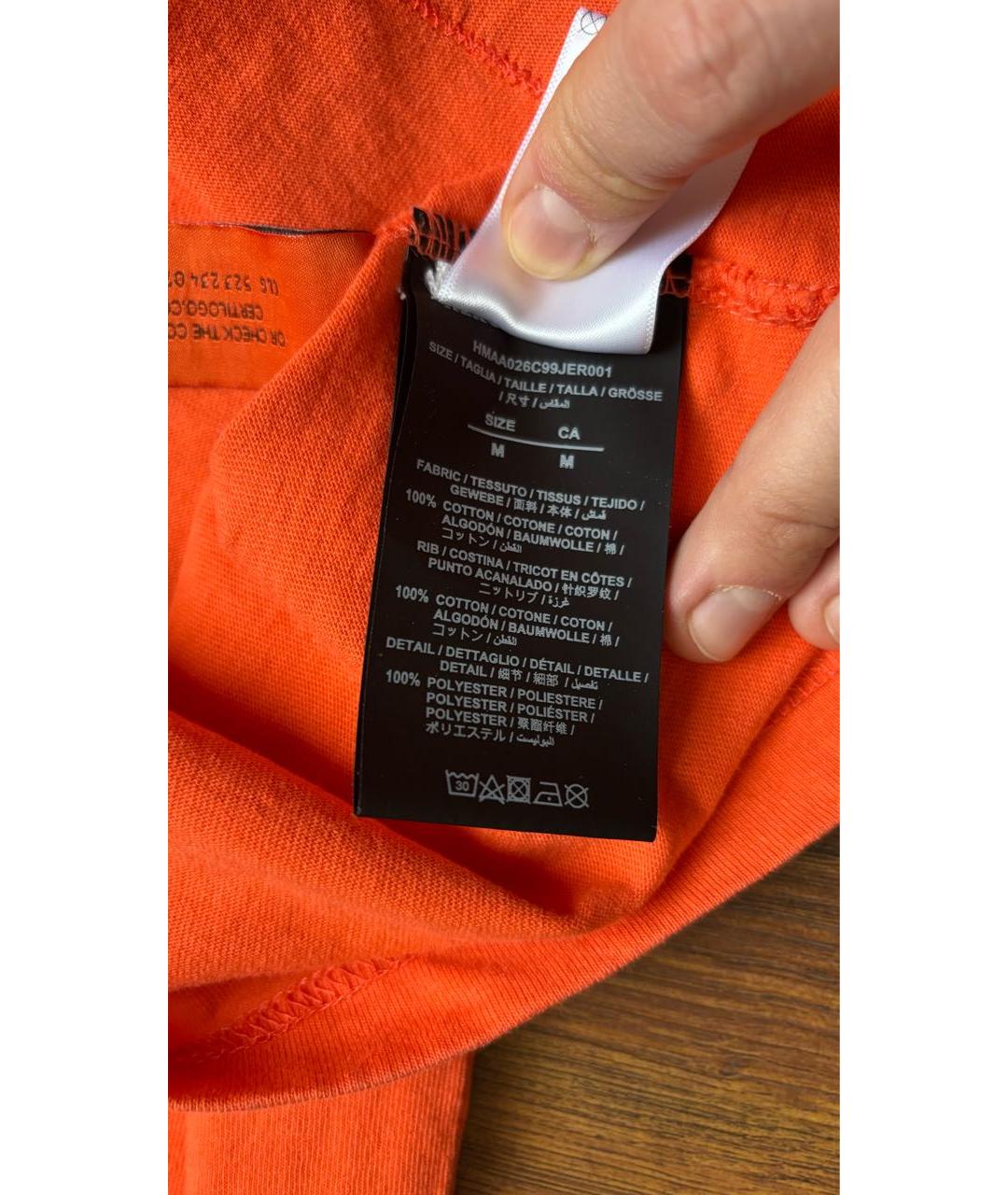 HERON PRESTON Оранжевая хлопковая футболка, фото 5