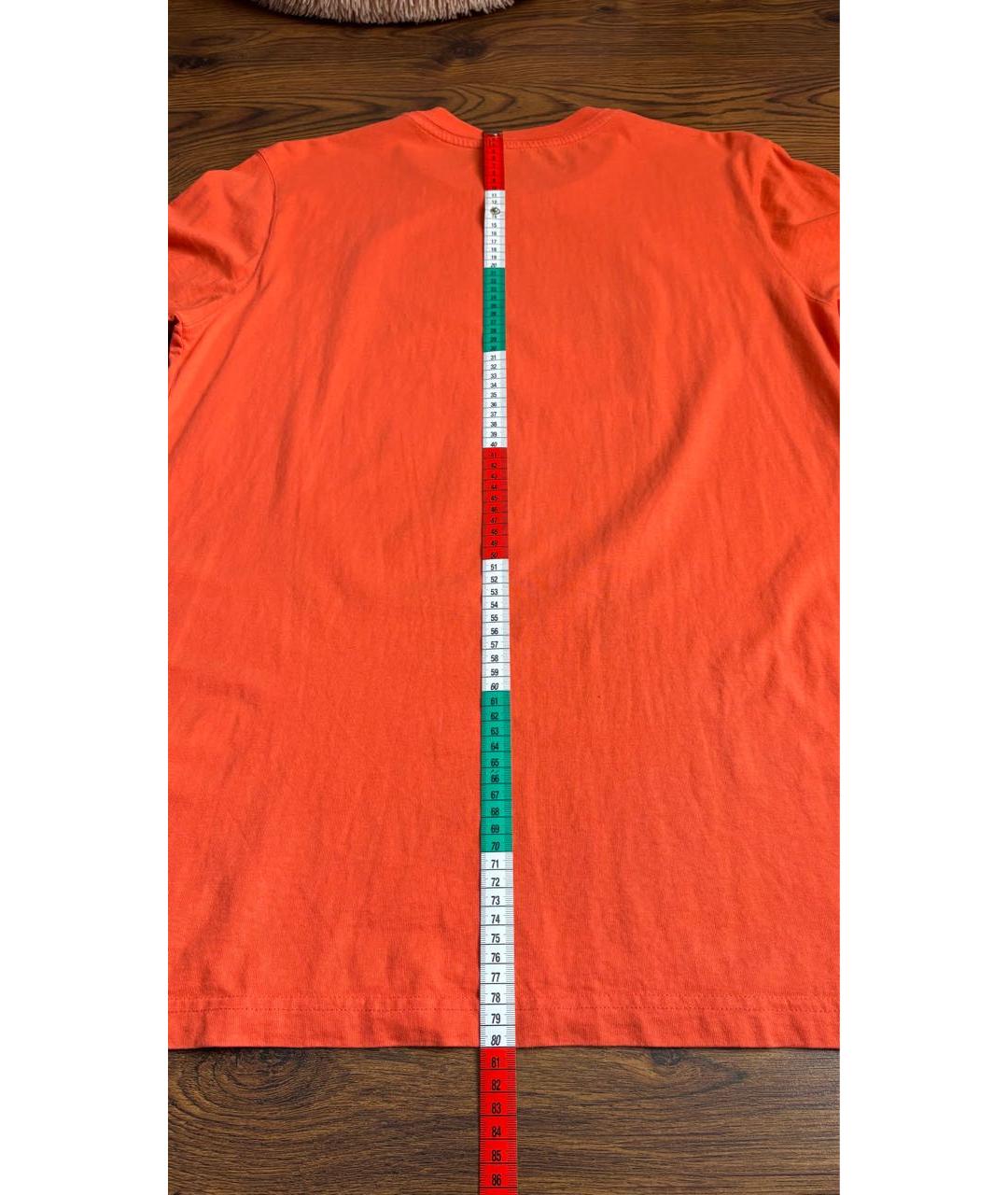 HERON PRESTON Оранжевая хлопковая футболка, фото 6