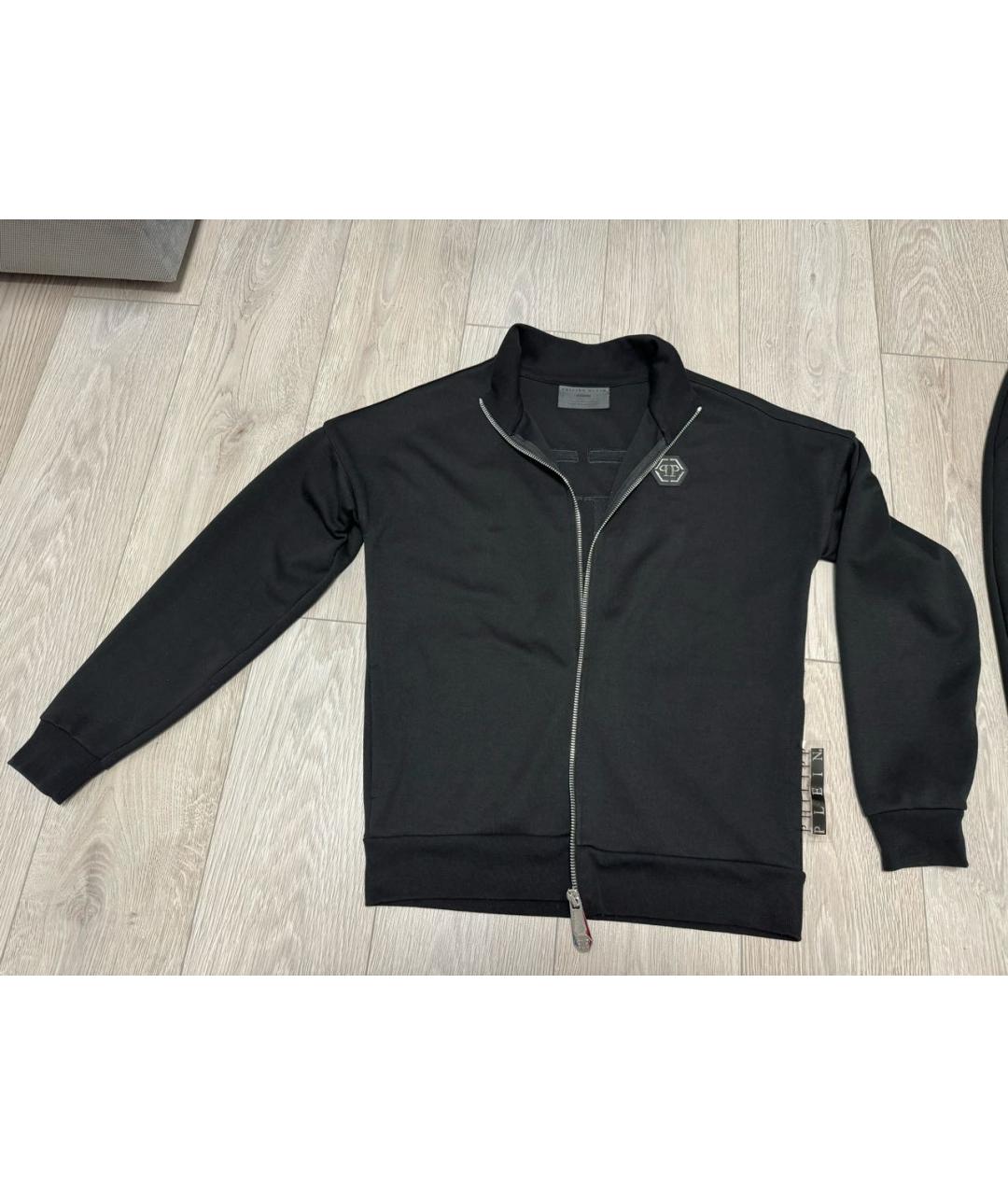 PHILIPP PLEIN Черный хлопковый спортивный костюм, фото 3