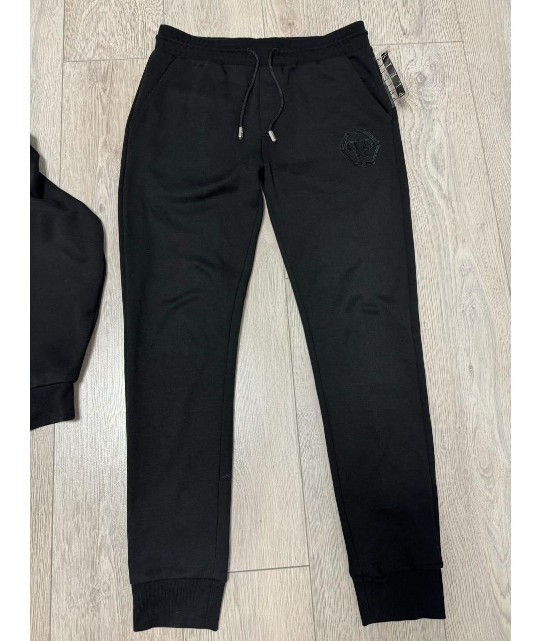 PHILIPP PLEIN Черный хлопковый спортивный костюм, фото 4