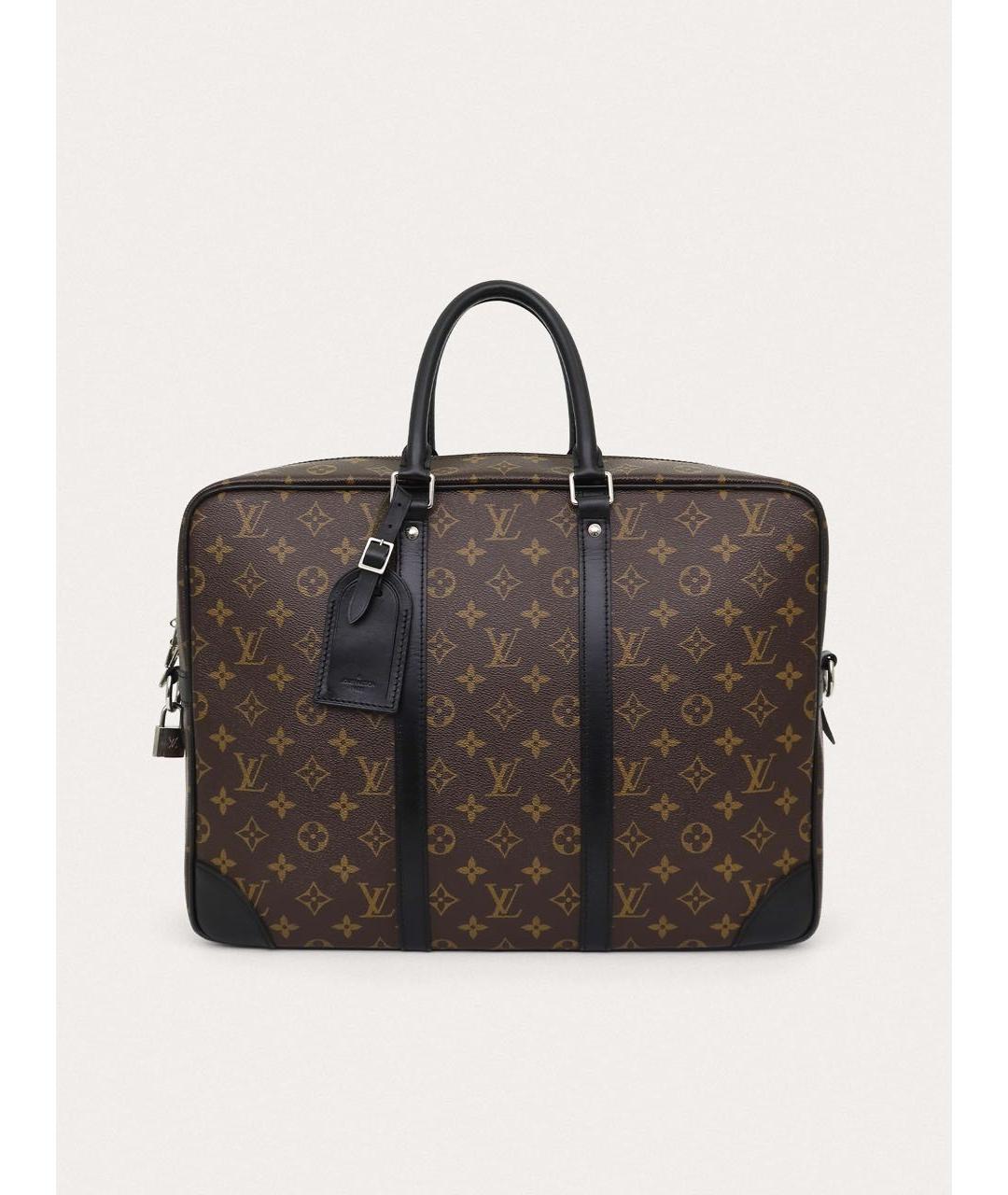 LOUIS VUITTON Коричневый портфель, фото 9