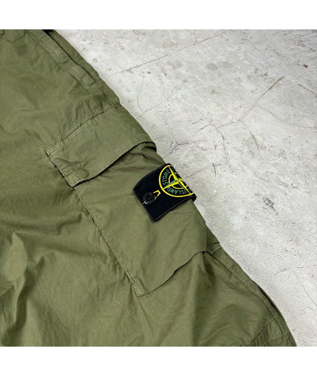 STONE ISLAND Зеленые хлопковые брюки чинос, фото 4