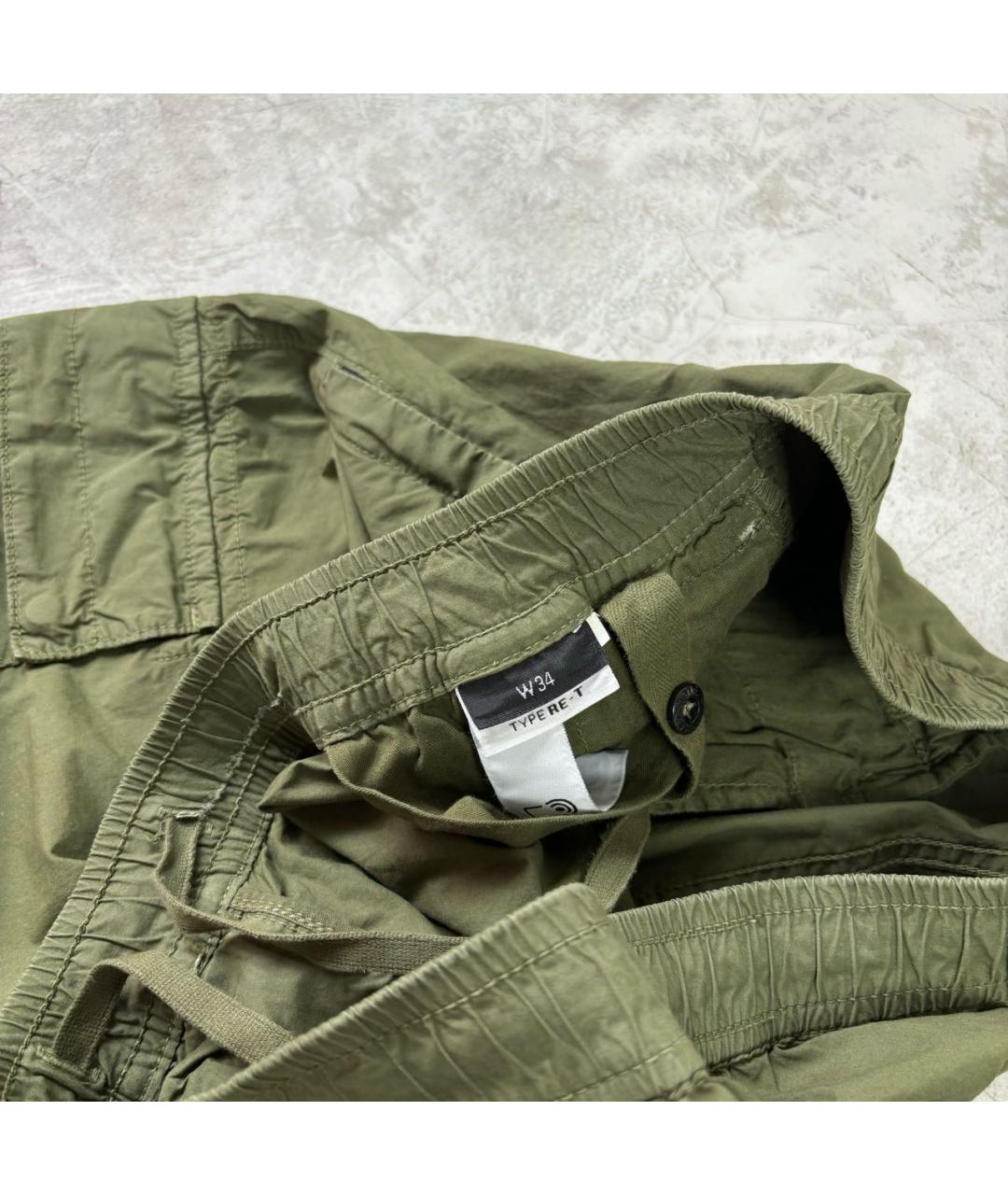 STONE ISLAND Зеленые хлопковые брюки чинос, фото 6