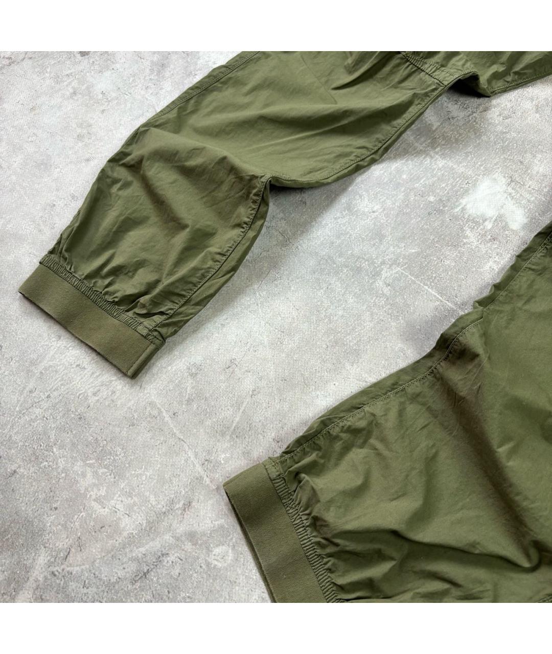 STONE ISLAND Зеленые хлопковые брюки чинос, фото 5