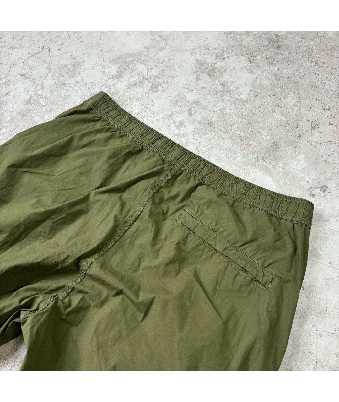 STONE ISLAND Зеленые хлопковые брюки чинос, фото 7