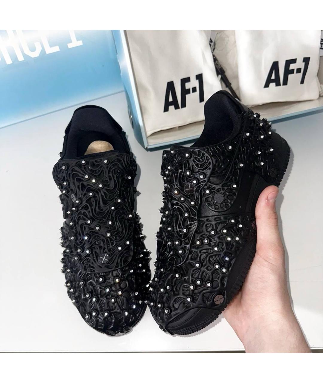 NIKE Черные кожаные кеды, фото 4