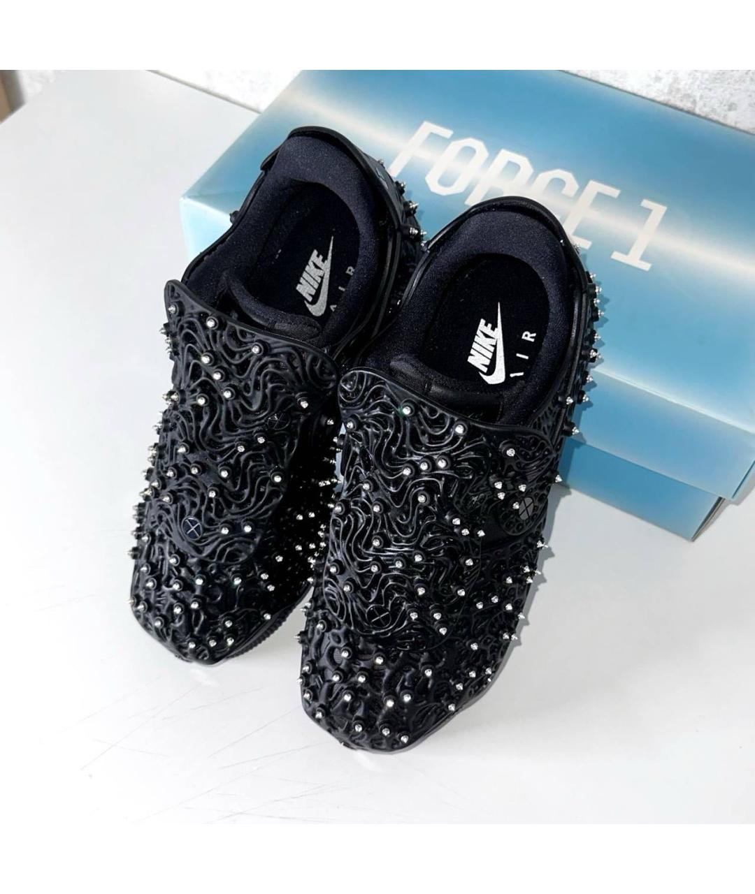NIKE Черные кожаные кеды, фото 3