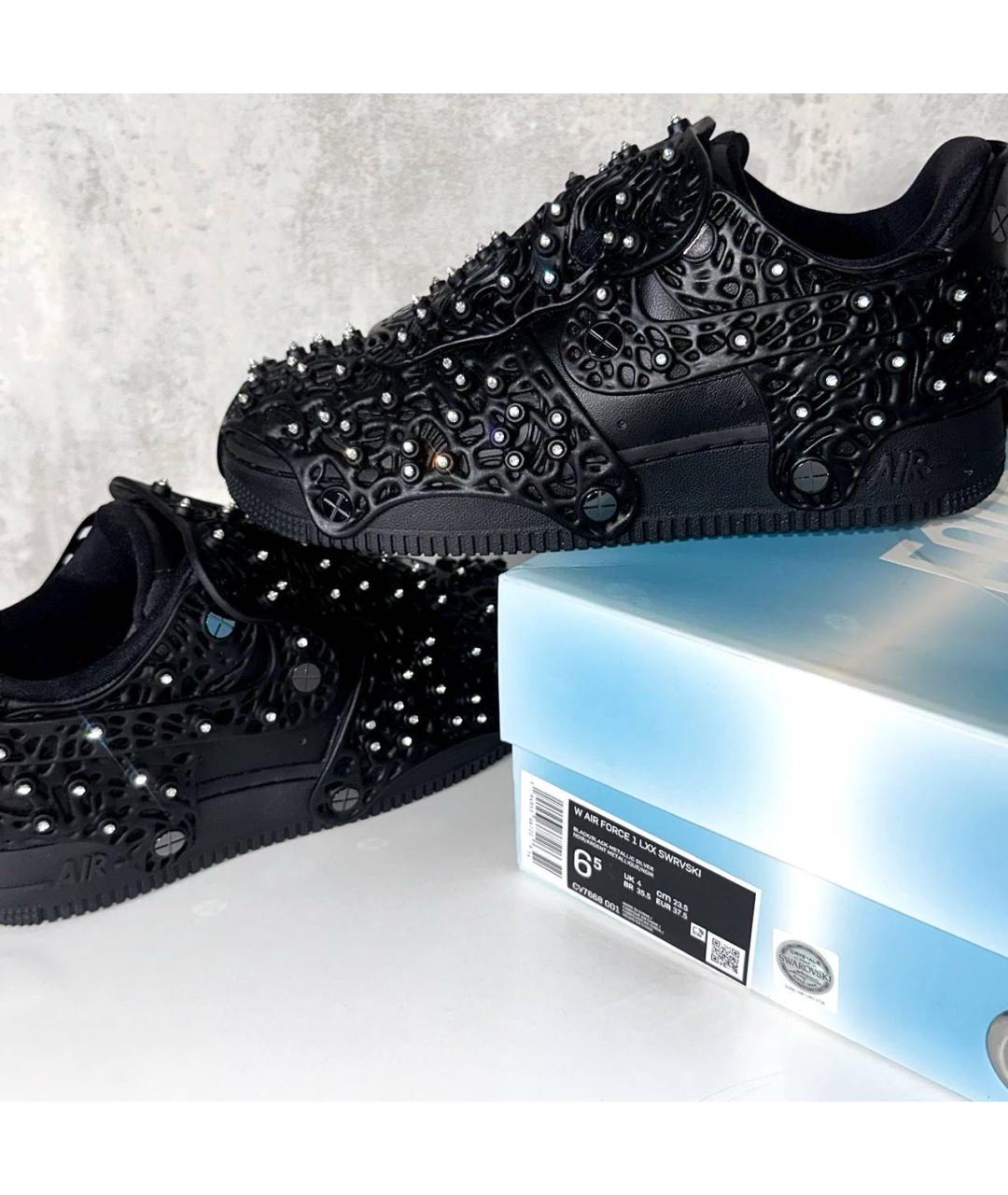 NIKE Черные кожаные кеды, фото 5
