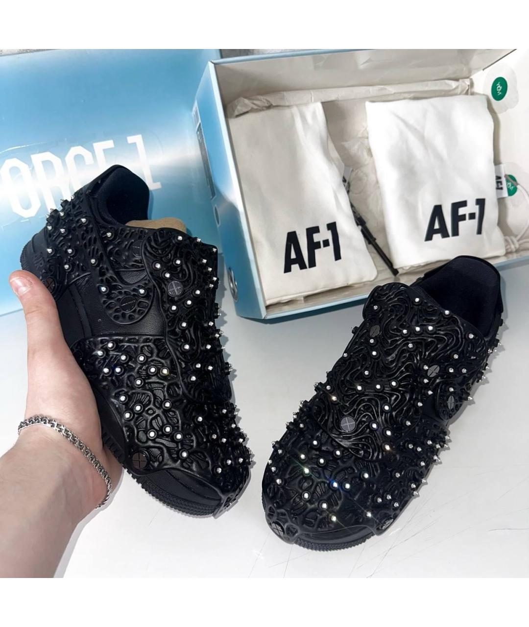 NIKE Черные кожаные кеды, фото 2