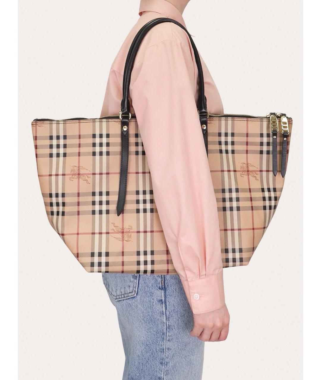 BURBERRY Бежевая сумка тоут, фото 7