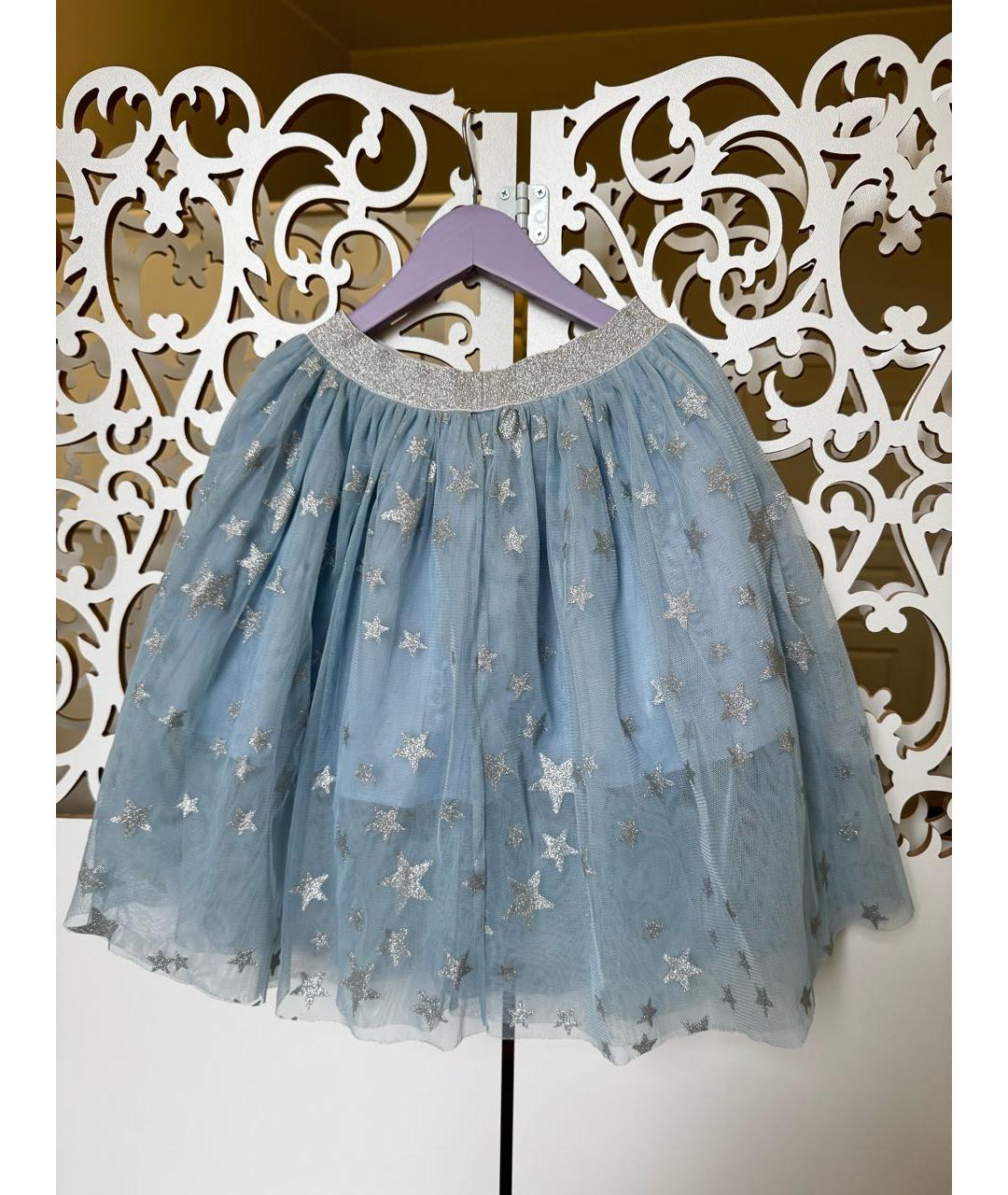 STELLA MCCARTNEY KIDS Голубая хлопковая юбка, фото 8