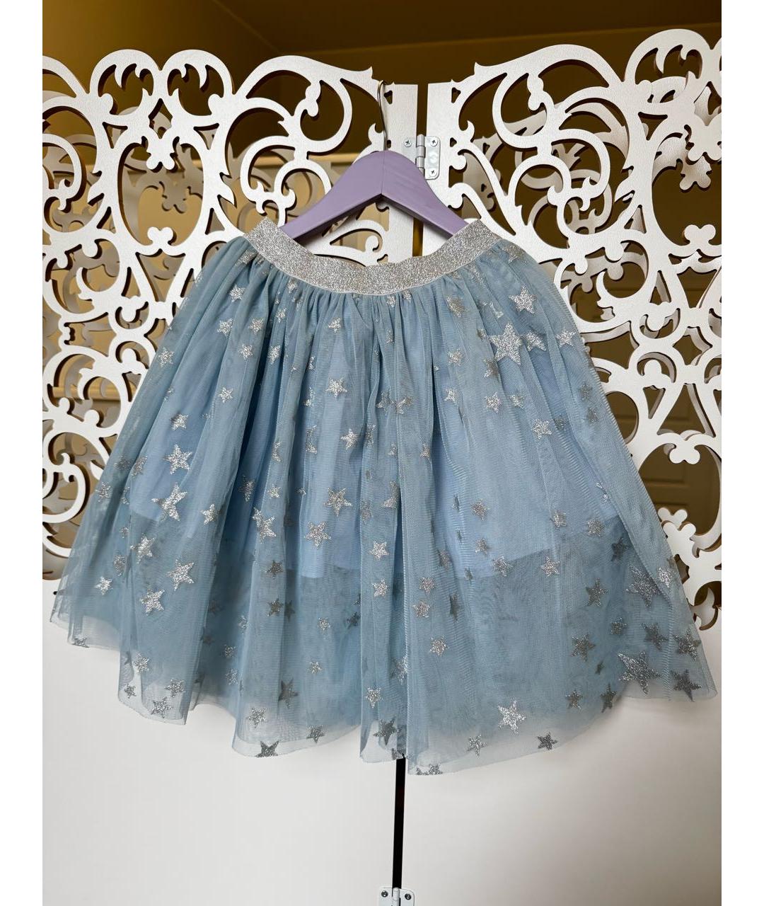 STELLA MCCARTNEY KIDS Голубая хлопковая юбка, фото 2