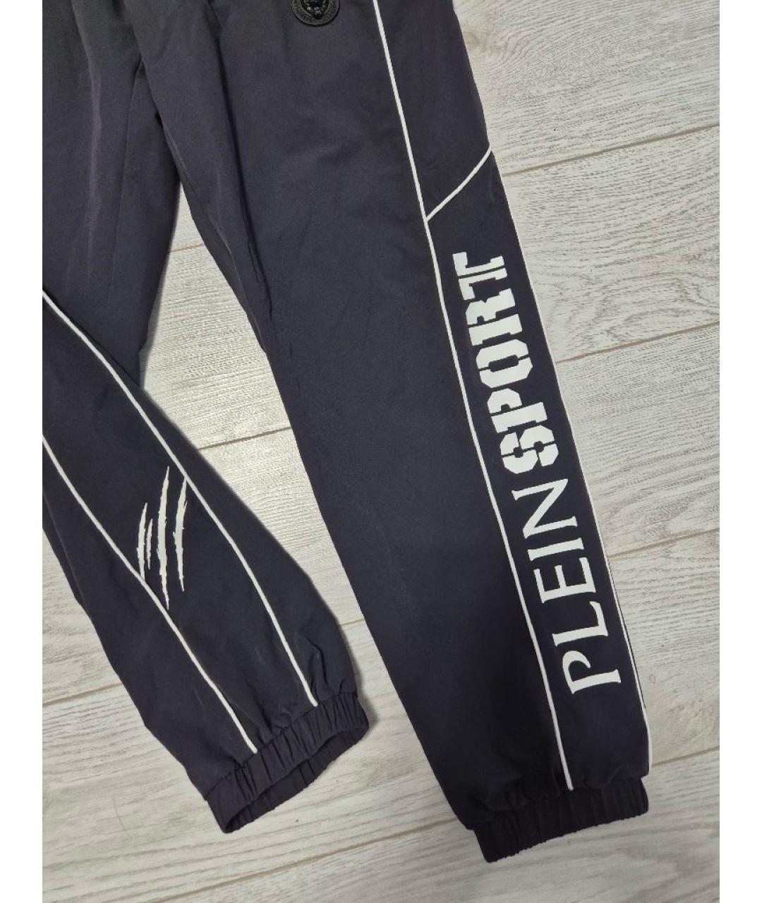 PLEIN SPORT Черные полиамидовые спортивные брюки и шорты, фото 2