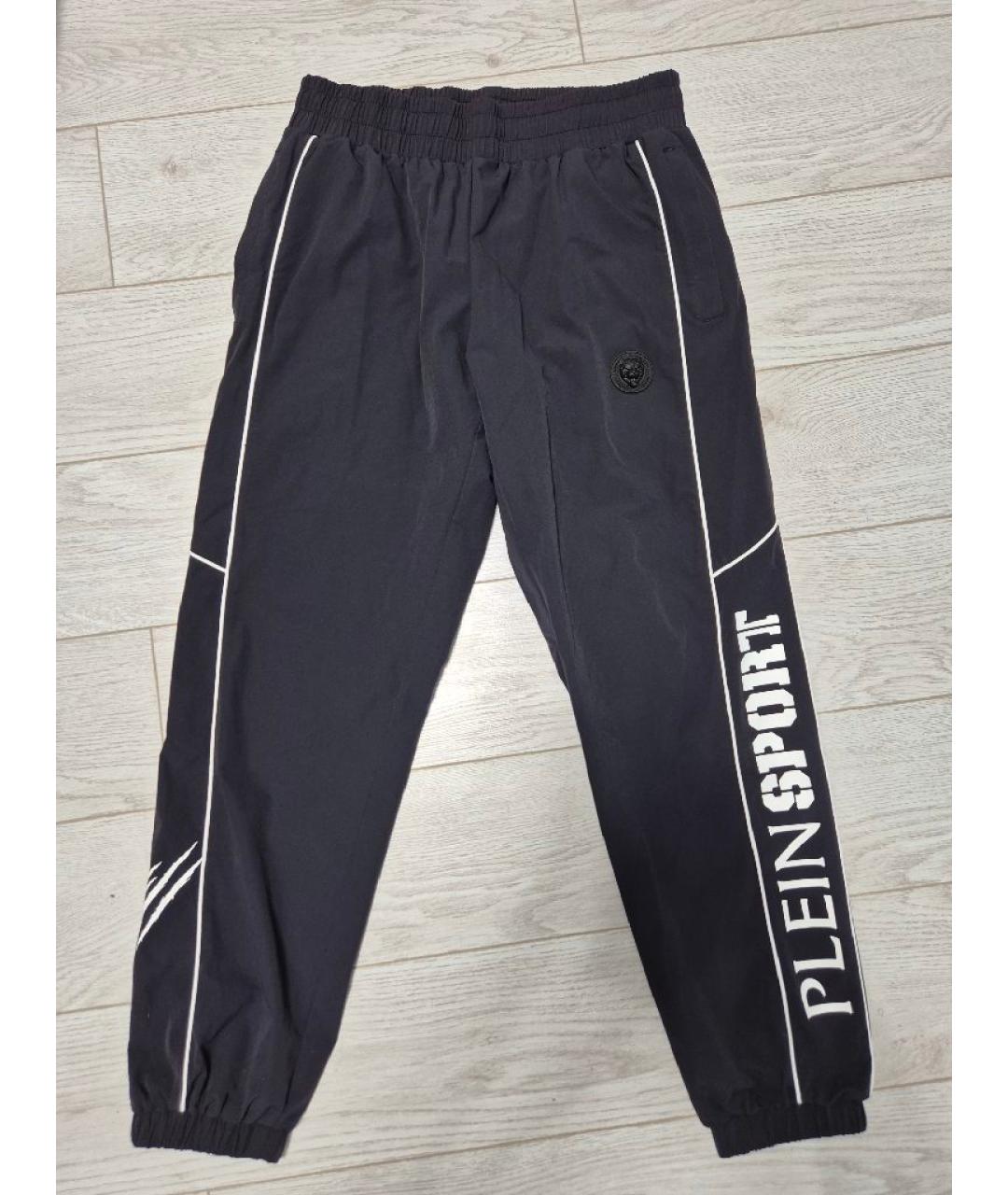 PLEIN SPORT Черные полиамидовые спортивные брюки и шорты, фото 5