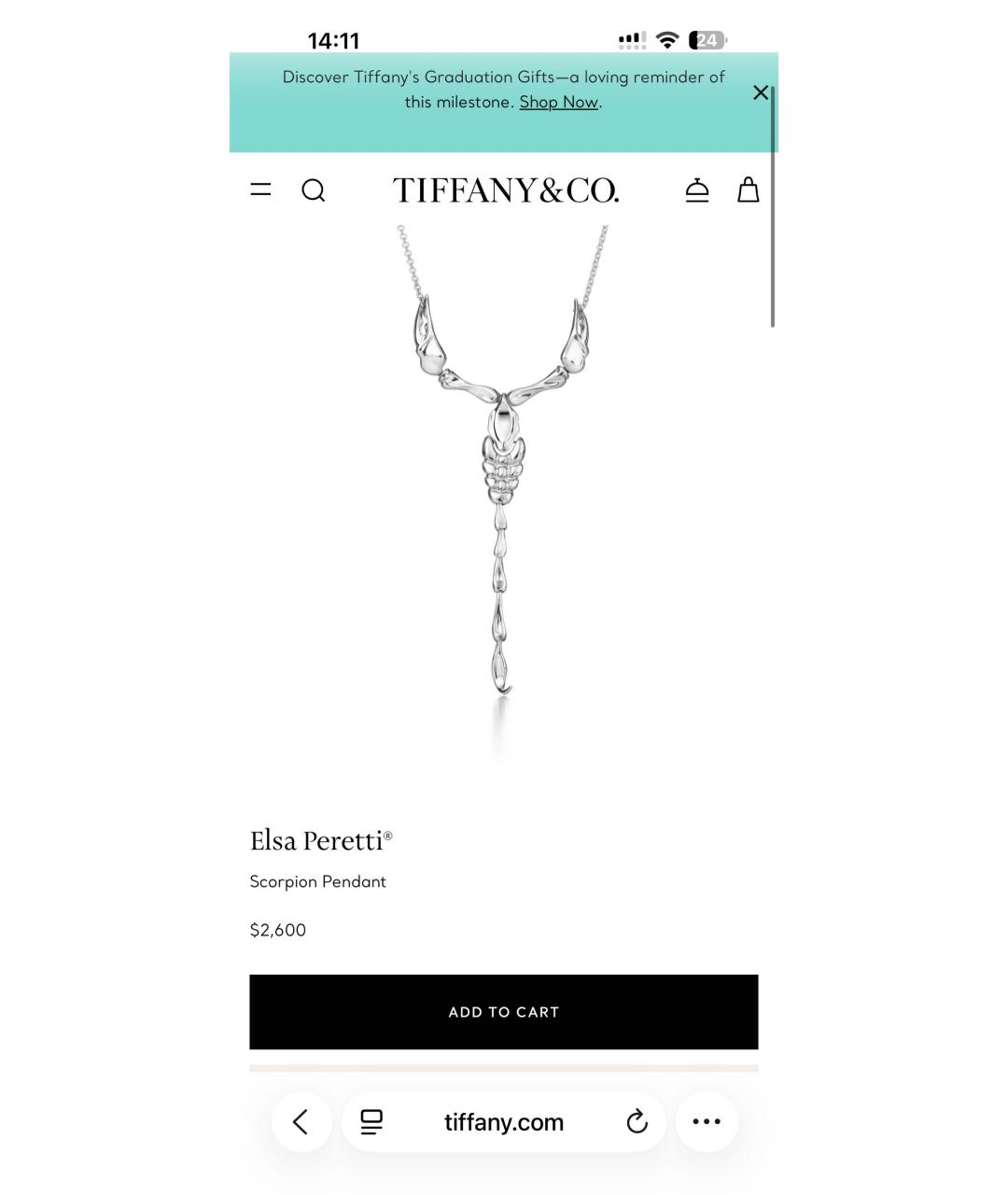 TIFFANY&CO Серебряное серебряное колье, фото 7