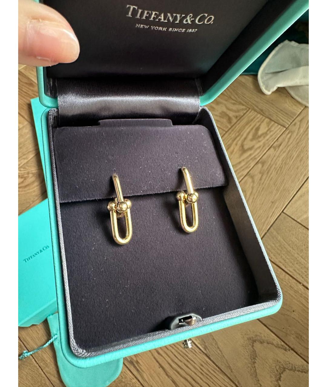 TIFFANY&CO Золотые серьги из желтого золота, фото 4