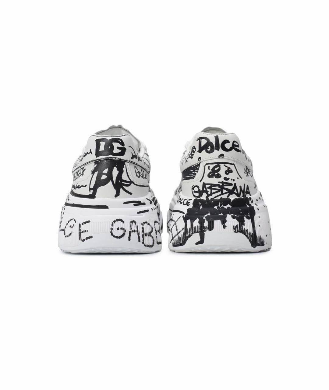 DOLCE&GABBANA Белые кожаные кроссовки, фото 3