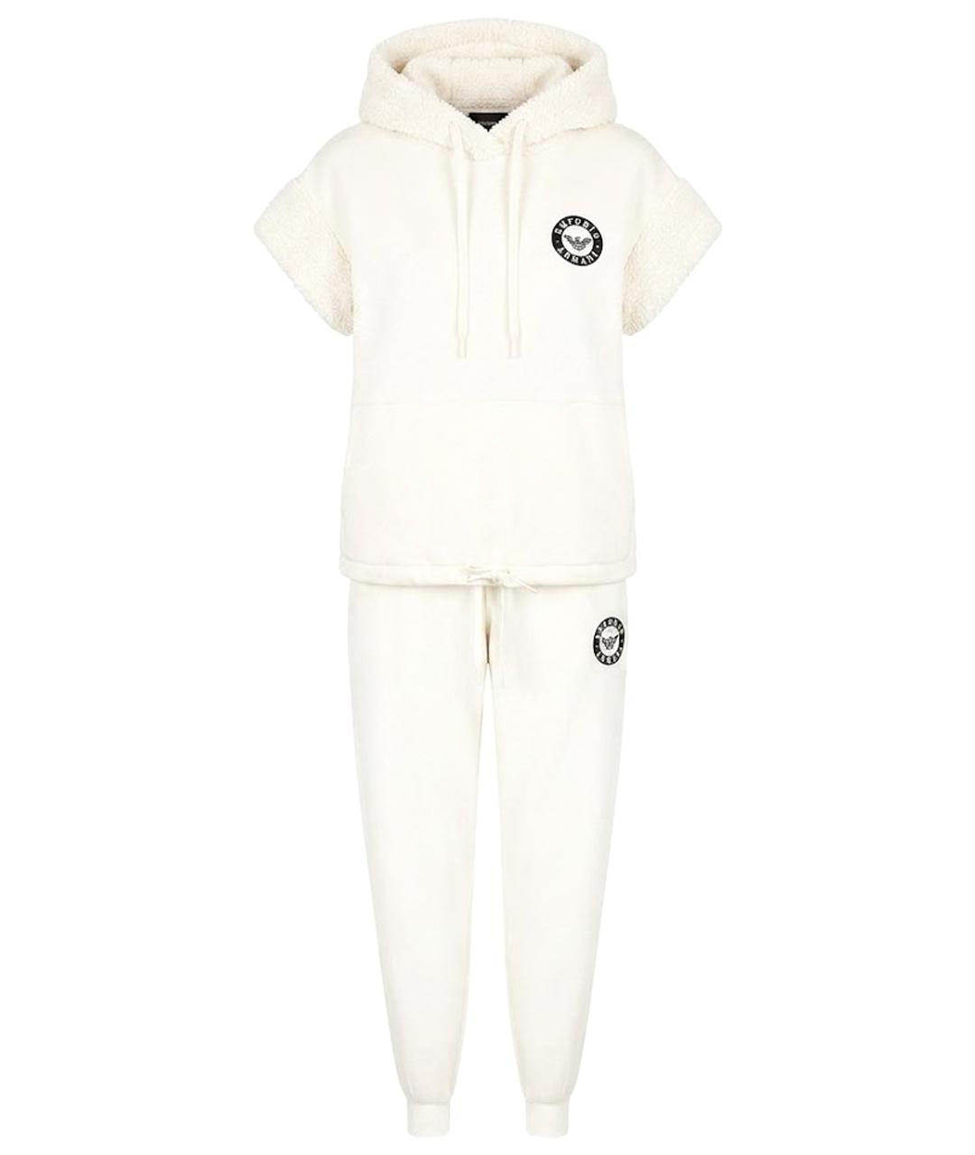 EMPORIO ARMANI Белый хлопковый костюм с брюками, фото 1