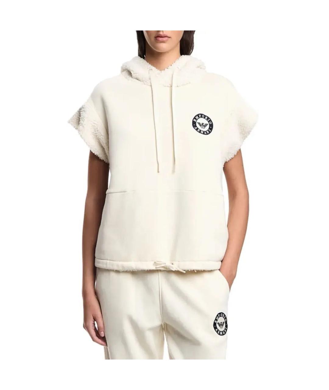 EMPORIO ARMANI Белый хлопковый костюм с брюками, фото 9