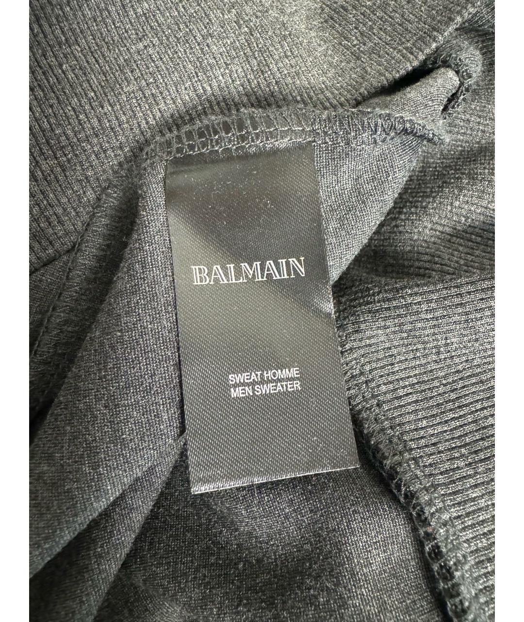 BALMAIN Антрацитовый хлопковый спортивный костюм, фото 6