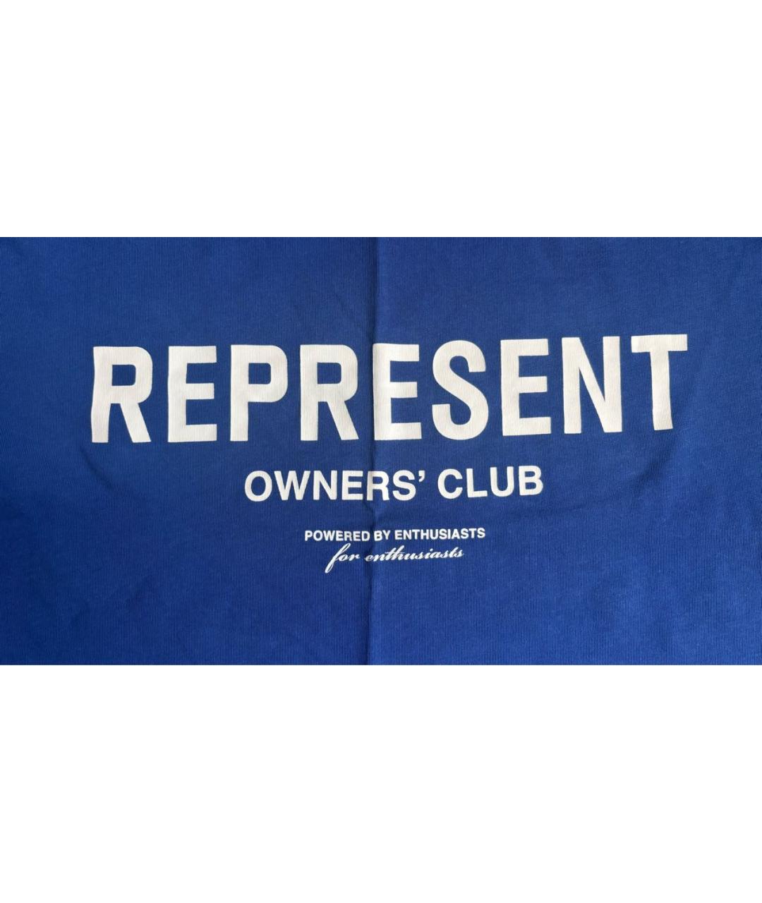 REPRESENT Синяя хлопковая футболка, фото 4