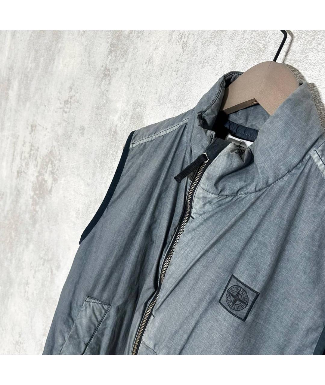 STONE ISLAND Антрацитовый жилет, фото 3